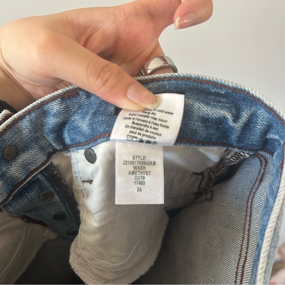 Veronica Beard NWT Ryleigh Slim Straight High Rise Denim Jeans Amethyst Size 24 - Picture 7 of 7